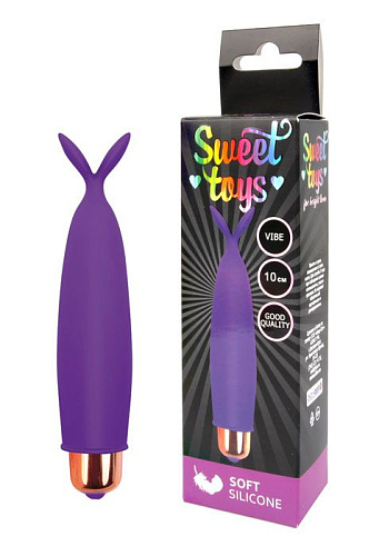 Фиолетовый клиторальный вибростимулятор с усиками Bior toys ST-40126-5