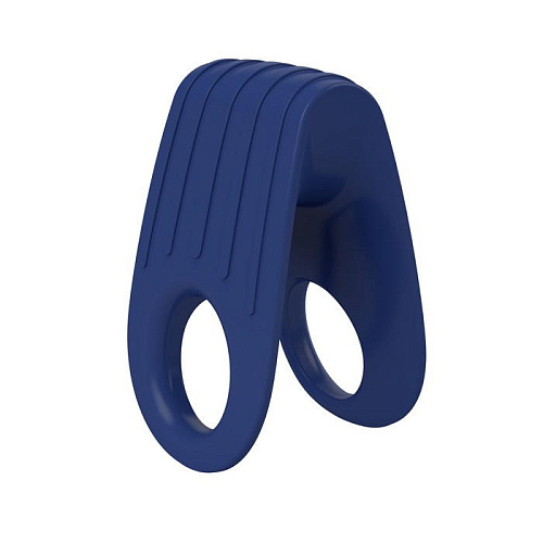 Двойное синее эрекционное виброкольцо OVO B12 BLUE