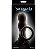 Чёрная анальная пробка с эрекционным кольцом NS Novelties Renegade Pop Lock Rambo NSN-1109-73