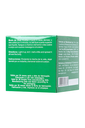 Массажная свеча для поцелуев с ароматом мяты INTT Mint VB02