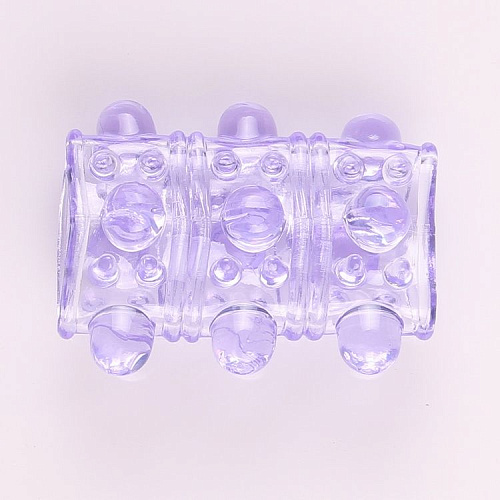 Сиреневая сквозная насадка с шишечками White Label 47202-MM