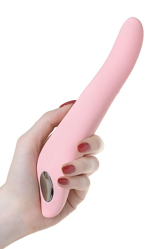 Розовый вибратор с ротацией S-HANDE KISS SHD-052 (21,4 см)