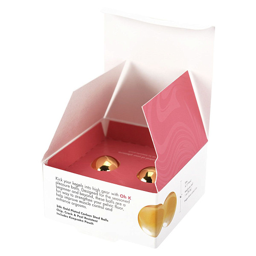 Вагинальные шарики с золотым покрытием CG 24К GOLD PLATED PLEASURE BALLS CGC7002-00