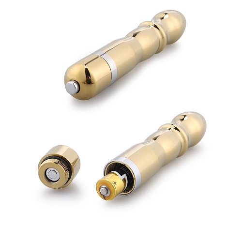 Классический золотистый вибратор-ёлочка Bior toys Notabu NTU-80428 (12 см)