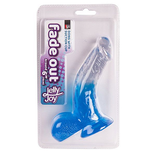 Синий фаллоимитатор с прозрачной верхней частью Dream Toys JELLY JOY FADE OUT DONG 6INCH 21201