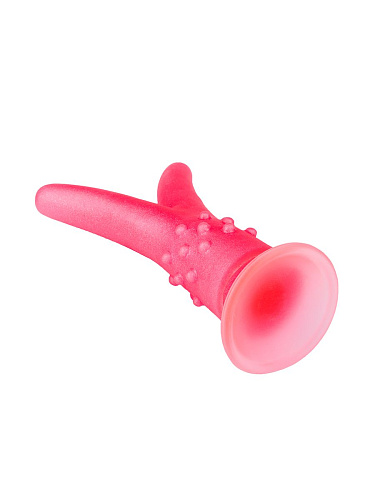 Розовый стимулятор с раздвоенным кончиком LOVETOY (А-Полимер) 215600 (16 см)