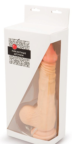 Телесный реалистичный вибратор Пикантные штучки DP02035-7Z (25 см)