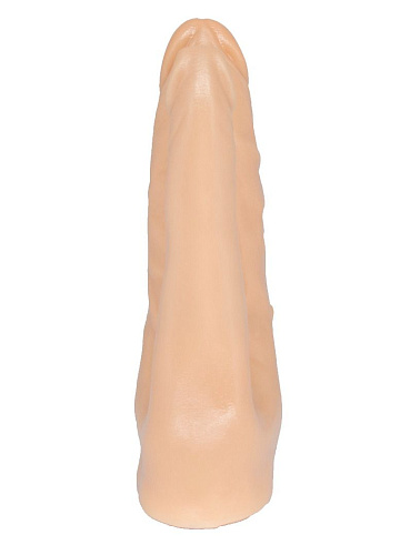 Двойная насадка телесного цвета с лепестками для трусиков с плагом LOVETOY (А-Полимер) 204900 (17 см)