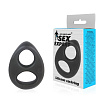 Чёрное силиконовое овальное эрекционное кольцо Bior toys Sex Expert SEM-55151
