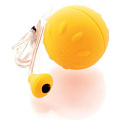 Жёлтый виброшарик с выносным пультом-кнопкой Sexus 931004-8