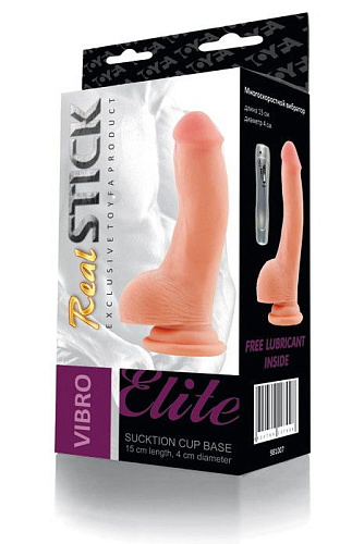 Вибратор-реалистик на присоске телесного цвета ToyFa 981007 (18 см)