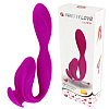 Фиолетовый перезаряжаемый вибромассажёр с клиторальной стимуляцией Baile BI-014180 (21 см)