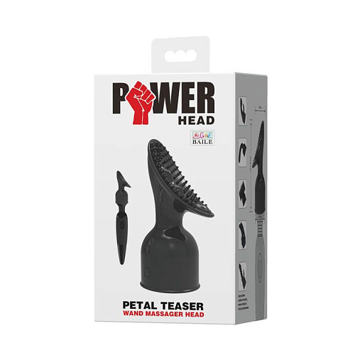 Чёрная насадка-щёточка на вибромассажёр Baile BI-014348-0801