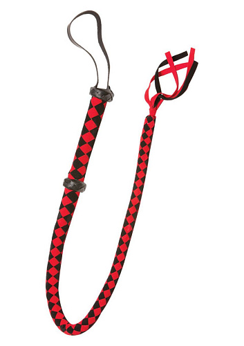 Чёрно-красный бархатистый хлыст Allure Lingerie X-Play 2044