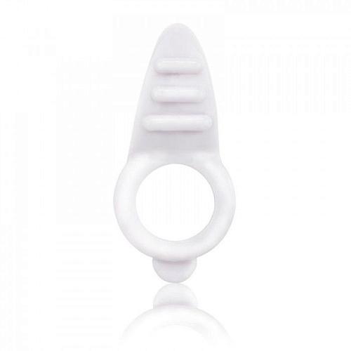 Белое кольцо на пенис с клиторальным стимулятором Screaming O ORBIT ORBT-110