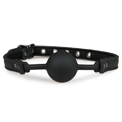 Чёрный кляп-шар EDC Wholesale Easytoys Ball Gag With Silicone Ball ET274BLK