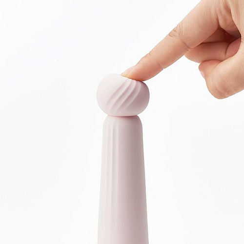 Нежно-розовый вибратор с шаровидной мягкой головкой Tenga Iroha Rin HMR-02 (14,8 см)