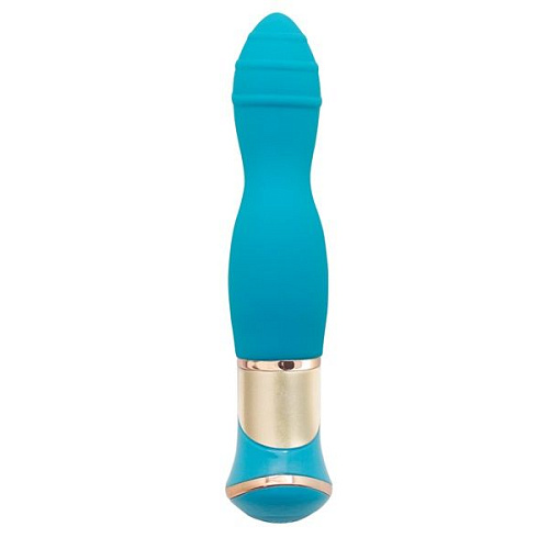 Голубой вибратор с ротацией Howells ECSTASY Deluxe Rippled Vibe 173806blue (20 см)