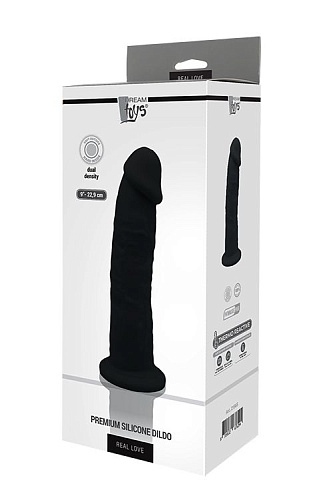 Чёрный фаллоимитатор на присоске Dream Toys DILDO 9INCH 21565 (22 см)