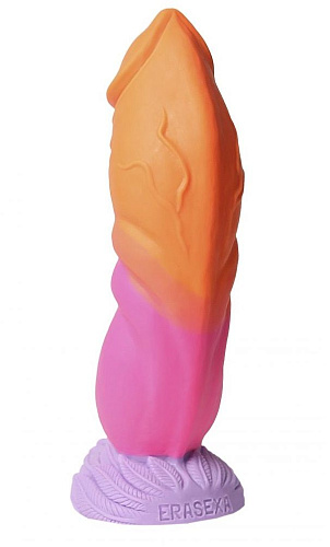Яркий разноцветный фаллоимитатор Erasexa «Жар-птица» zoo61 (25 см)