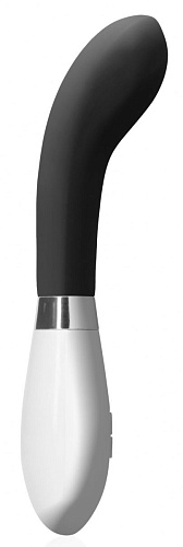 Чёрный вибратор для точки G или простаты Shots Media BV Apollo LUNA012BLK (20 см)