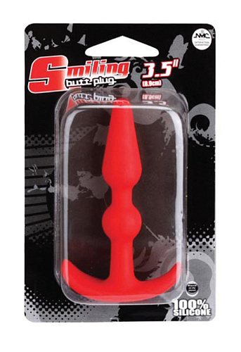 Красная анальная втулка NMC T-SHAPE SILICONE BUTT PLUG RED 111593 (8,9 см)