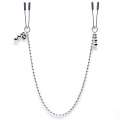 Серебристые зажимы для сосков на нитке бусин Fifty Shades of Grey At My Mercy Chained Nipple Clamps FS-63952