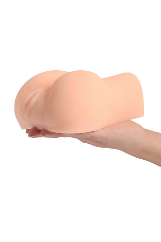 Мастурбатор-вагина телесного цвета с двумя любовными отверстиями Xise XS-MA60010
