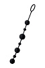 Чёрная анальная цепочка с шариками A-toys 761306 (35,9 см)