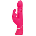 Розовый вибратор с имитацией толчков Happy Rabbit Thrusting Realistic Rechargeable Vibrator71507 (22,8 см)