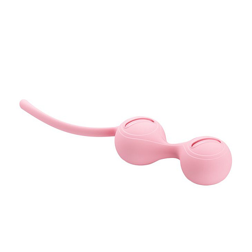Нежно-розовые вагинальные шарики на сцепке Baile Kegel Tighten UP I BI-014490