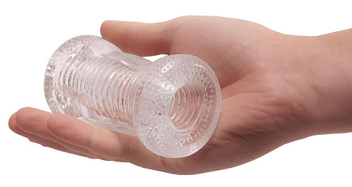 Прозрачный мастурбатор с ребристым тоннелем Pornhub Stealth Stroker 94859
