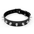 Чёрный ошейник с серебристыми шипами Bior toys NTB-80556