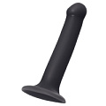 Чёрный фаллос на присоске Strap-on-me Silicone Bendable Dildo M 6013144 (18 см)