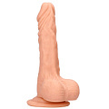 Телесный фаллоимитатор Shots Media BV Realistic Dildo With Balls REA064FLE (25 см)