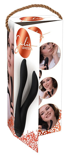 Анально-вагинальный вибратор чёрного цвета Orion 0585211 (17 см)