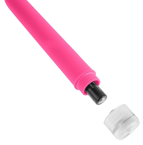Тонкий розовый классический вибратор Pipedream Neon Luv Touch Slims PD1109-11 (14,6 см)