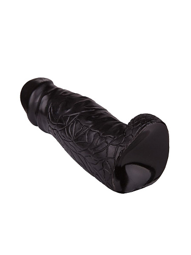 Чёрный фаллоимитатор-гигант LOVETOY (А-Полимер) DESPOT 928000 (28 см)