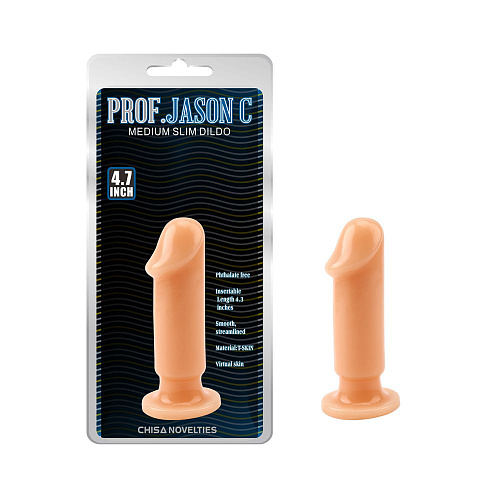 Телесный анальный плаг Chisa Medium Slim Dildo CN-101714707 (12,5 см)