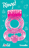 Розовое эрекционное кольцо с подхватом Lola toys Rings Treadle  0114-63Lola