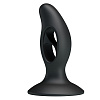 Чёрный массажёр простаты Baile Silicone Butt Plug LKS204 (9,3 см)