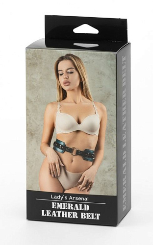 Изумрудный пояс с колечками для крепления БДСМ арсенал Ladys Arsenal 67033ars