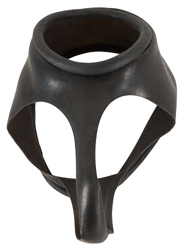 Чёрная утяжка для пениса и мошонки Orion Penis Manschette 0516171