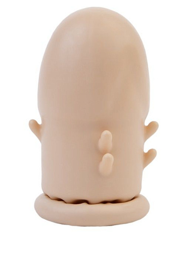 Удлиняющая насадка телесногоо цвета с усиками ToyFa 748012 (6 см)