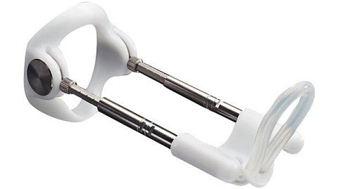 Бело-серебристое устройство для увеличения пениса Bior toys Proextender SEM-55013