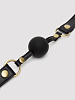 Чёрный кляп-шар Fifty Shades of Grey Bound to You Faux Leather Ball Gag FS-80133