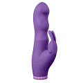 Фиолетовый вибратор с клиторальным стимулятором Dream Toys PURRFECT SILICONE DELUXE RABBIT 100FNCT 21298 (20 см)