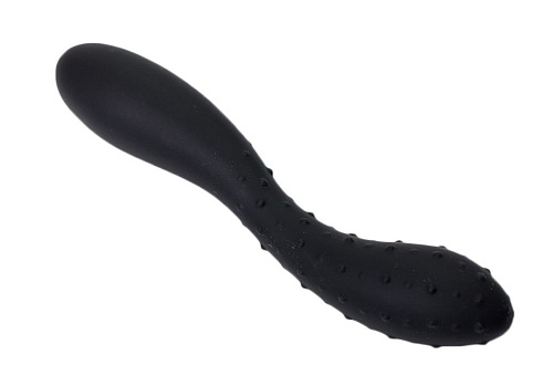 Чёрный двусторонний фаллоимитатор с двумя разными поверхностями 4sexdreaM 47452