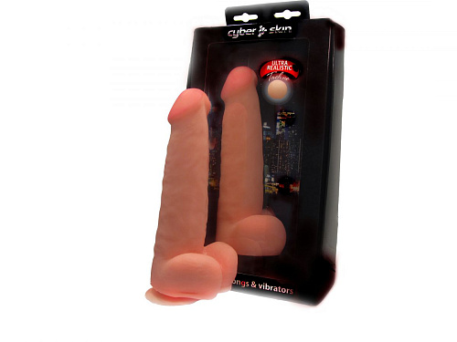 Телесный фаллоимитатор на подошве-присоске LOVETOY (А-Полимер) «Биоклон» 818605 (21 см)