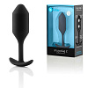 Чёрная пробка для ношения b-Vibe Snug Plug 2 BV-008-BLK (11,4 см)